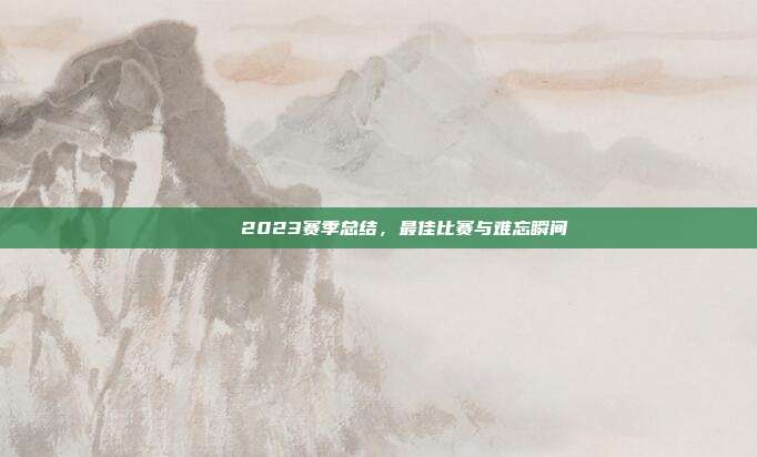 🏅 2023赛季总结，最佳比赛与难忘瞬间